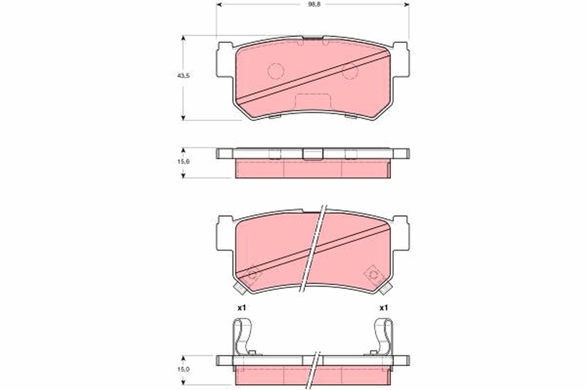 Placute frana TRW GDB3382