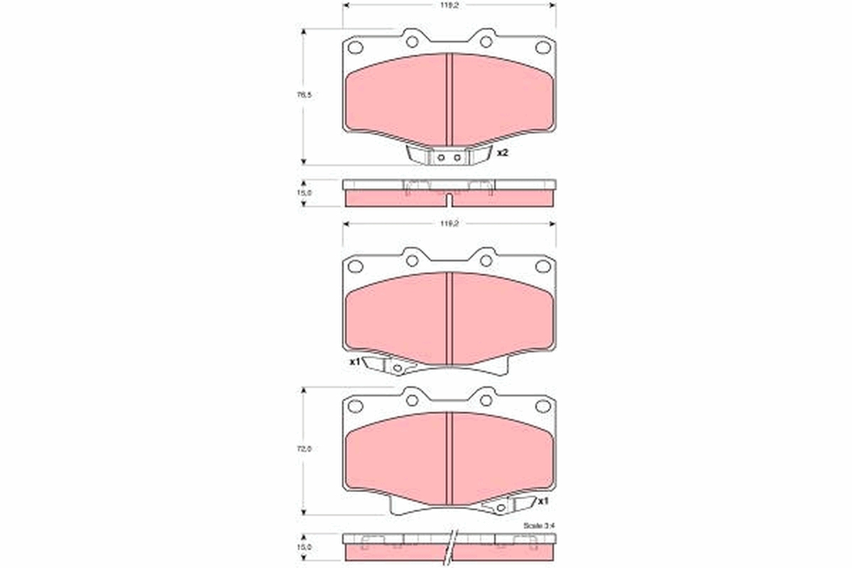 Placute frana TRW GDB3383