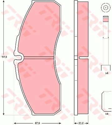Placute frana TRW GDB3385