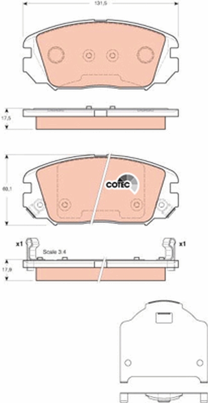 Placute frana TRW GDB3409
