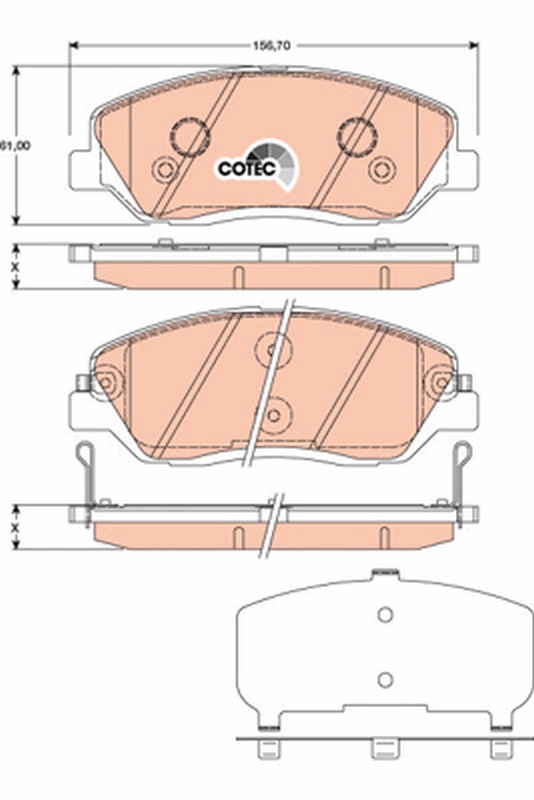 Placute frana TRW GDB3418