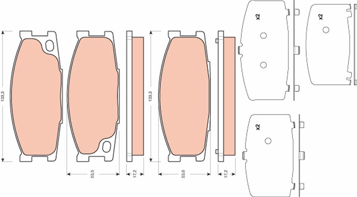 Placute frana TRW GDB3423
