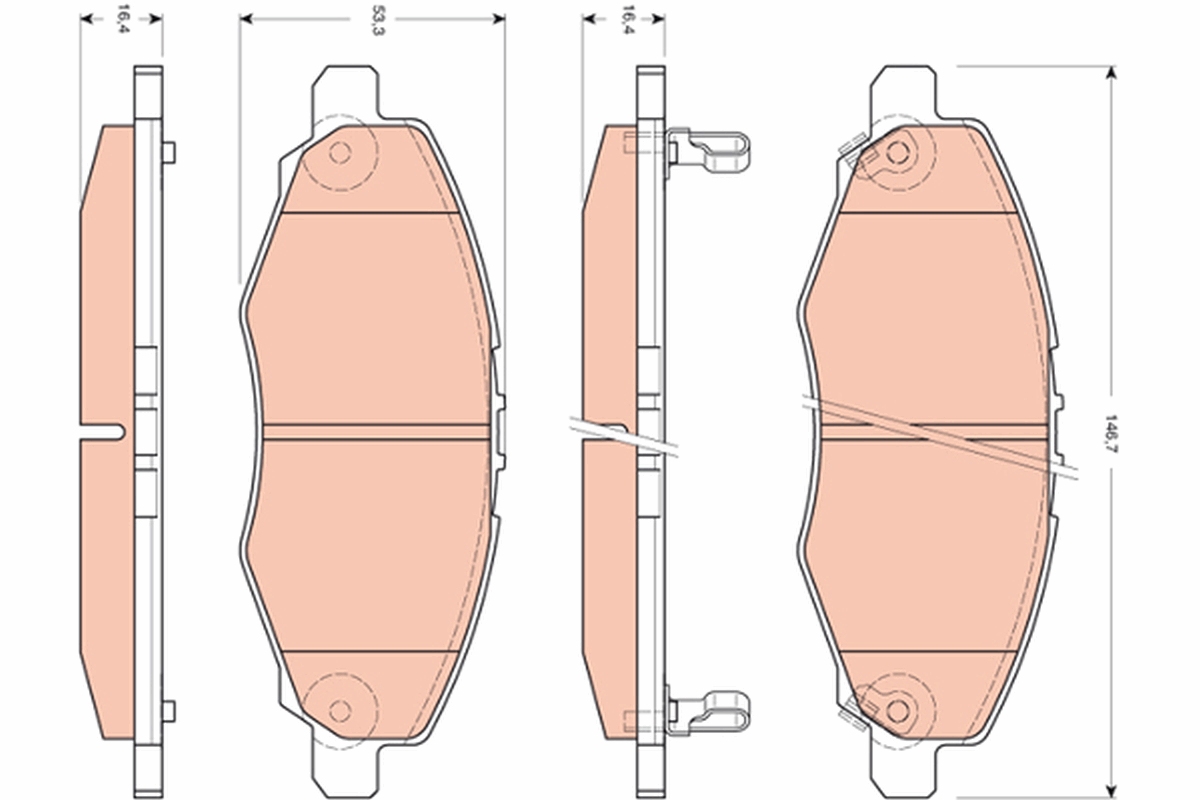 Placute frana TRW GDB3427