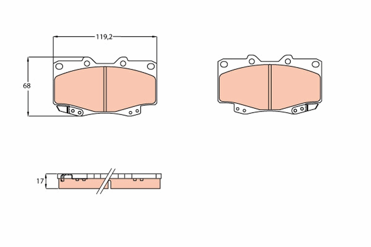 Placute frana TRW GDB3428