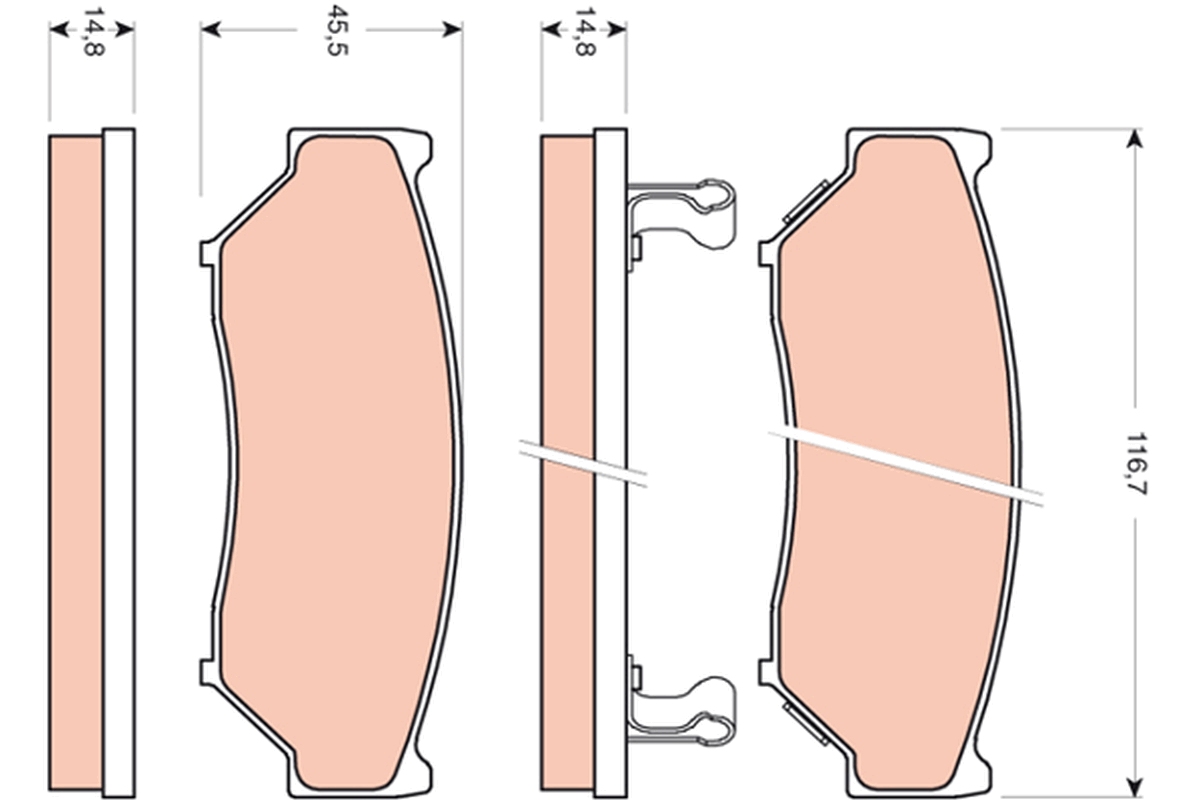 Placute frana TRW GDB3436