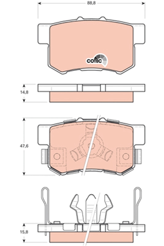 Placute frana TRW GDB3438