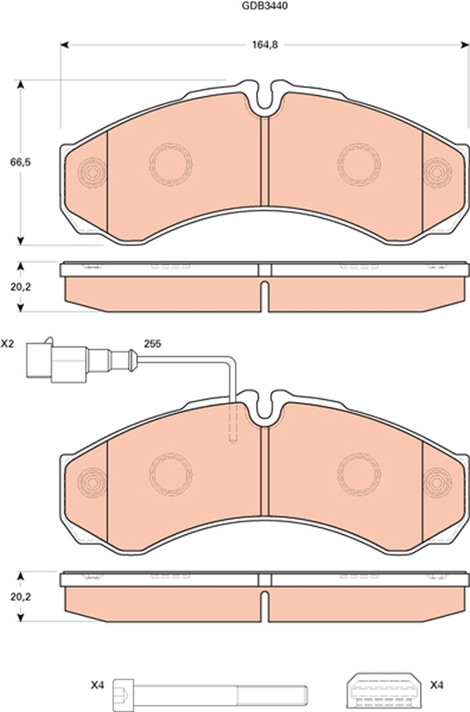 Placute frana TRW GDB3440