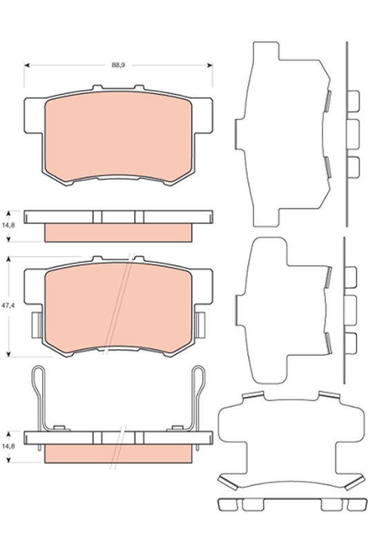 Placute frana TRW GDB3447