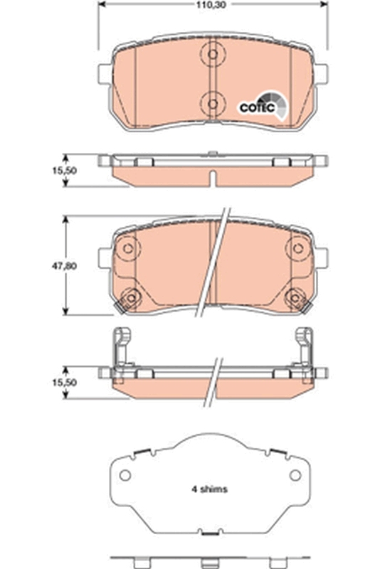 Placute frana TRW GDB3449