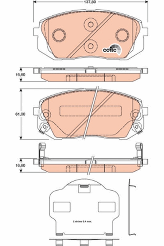 Placute frana TRW GDB3461