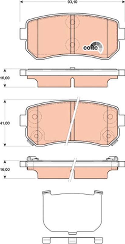 Placute frana TRW GDB3474