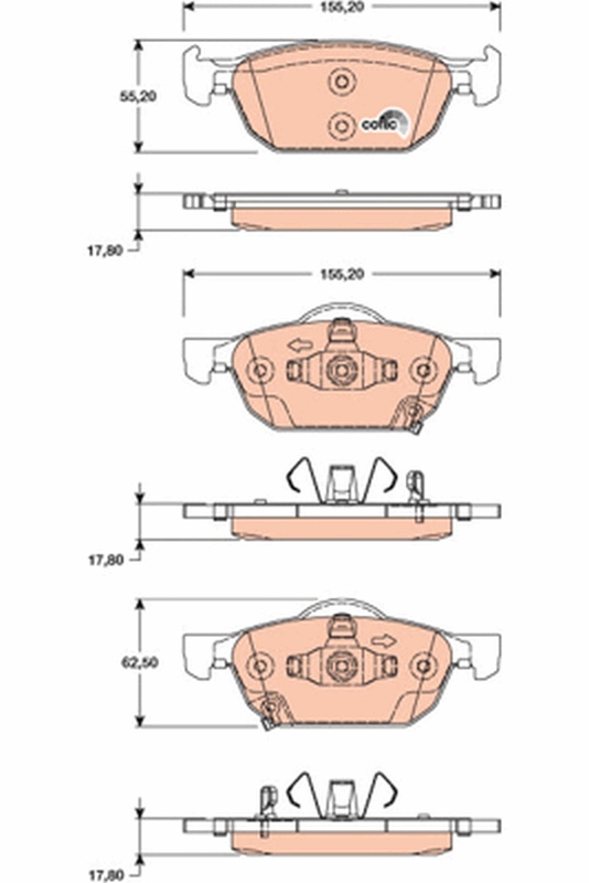 Placute frana TRW GDB3476