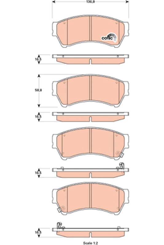 Placute frana TRW GDB3501