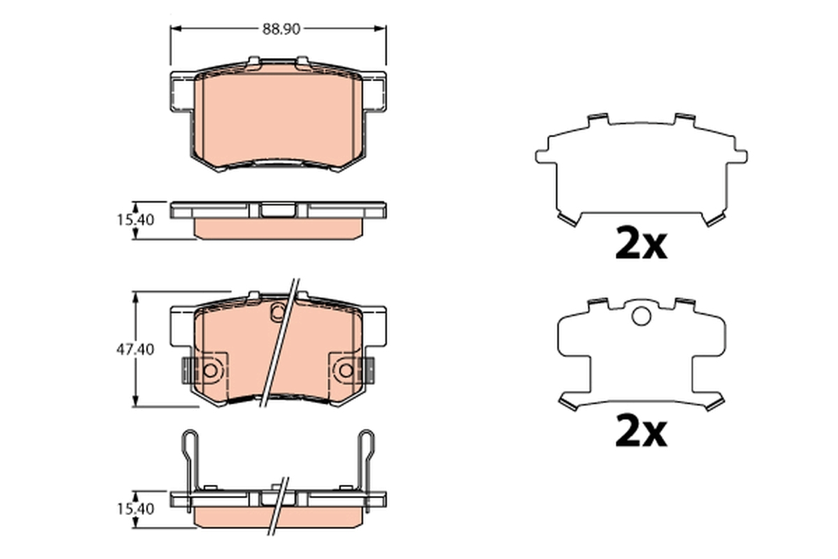 Placute frana TRW GDB3516