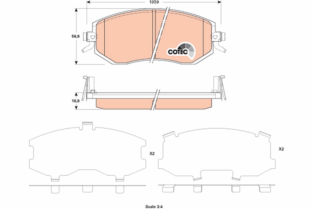 Placute frana TRW GDB3519