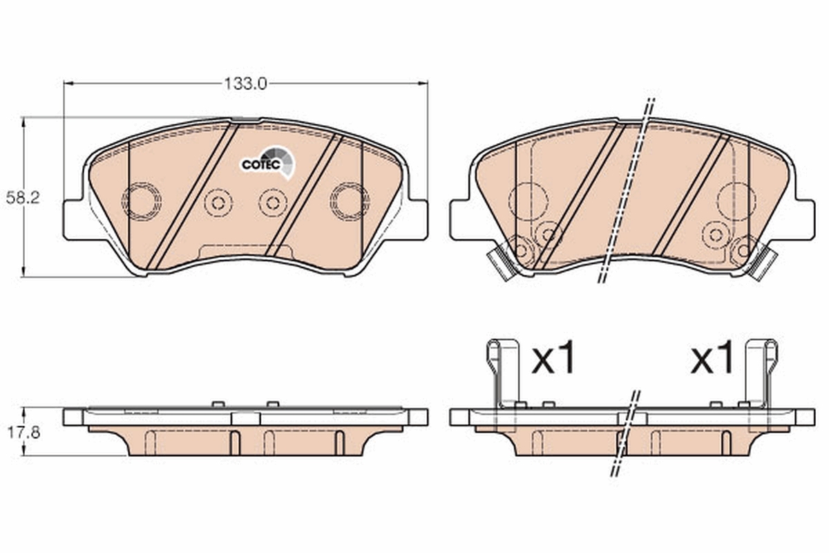 Placute frana TRW GDB3548