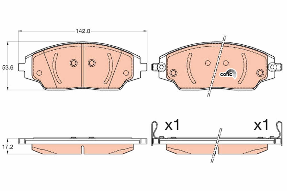 Placute frana TRW GDB3579