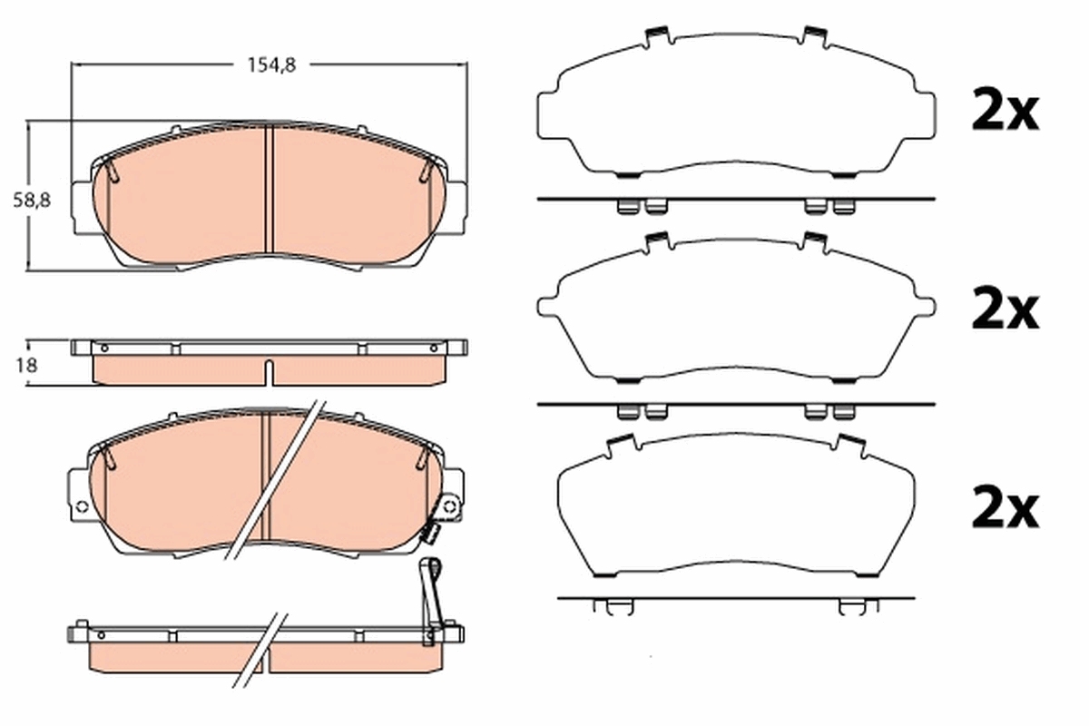 Placute frana TRW GDB3581