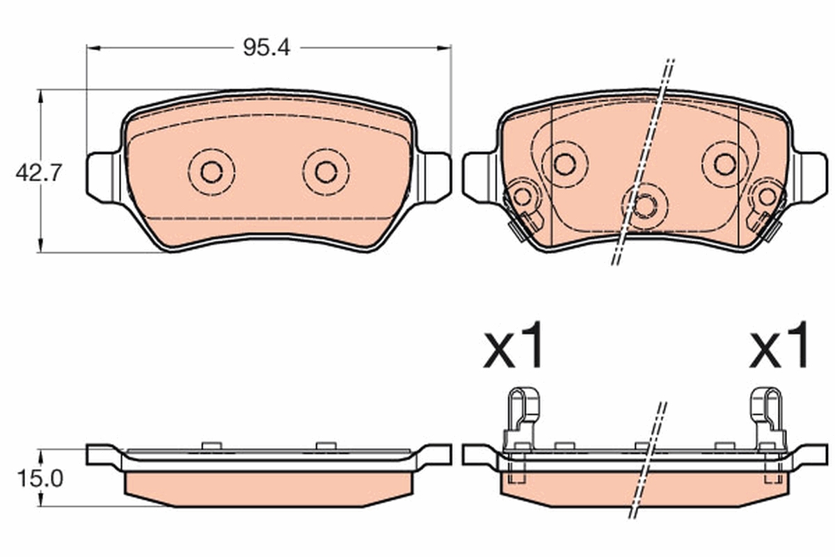 Placute frana TRW GDB3585