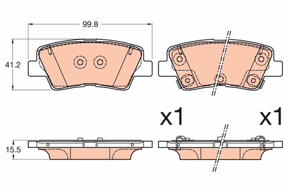 Placute frana TRW GDB3594