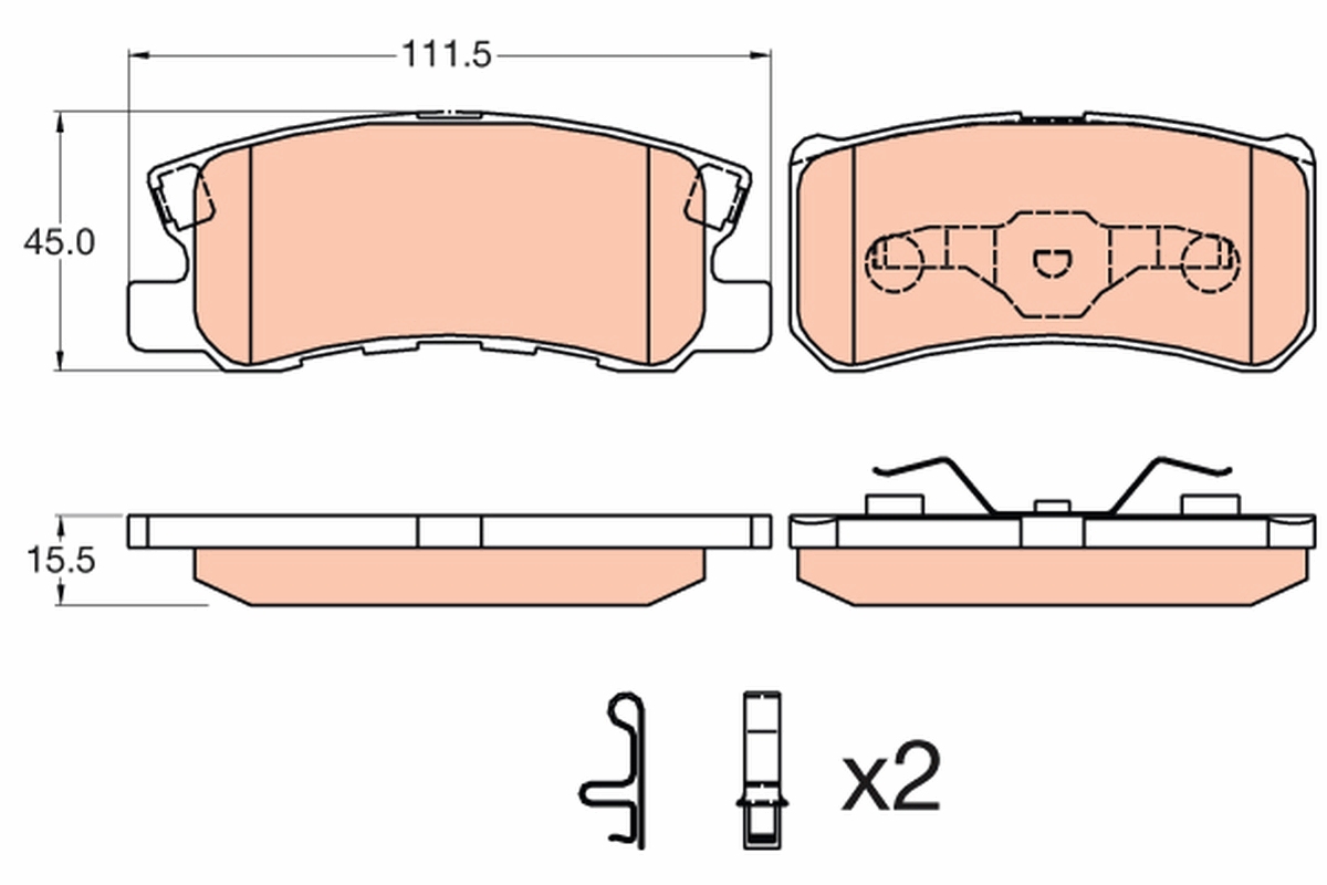 Placute frana TRW GDB3595