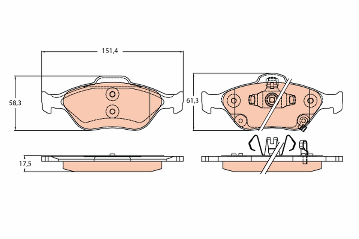 Placute frana TRW GDB3625