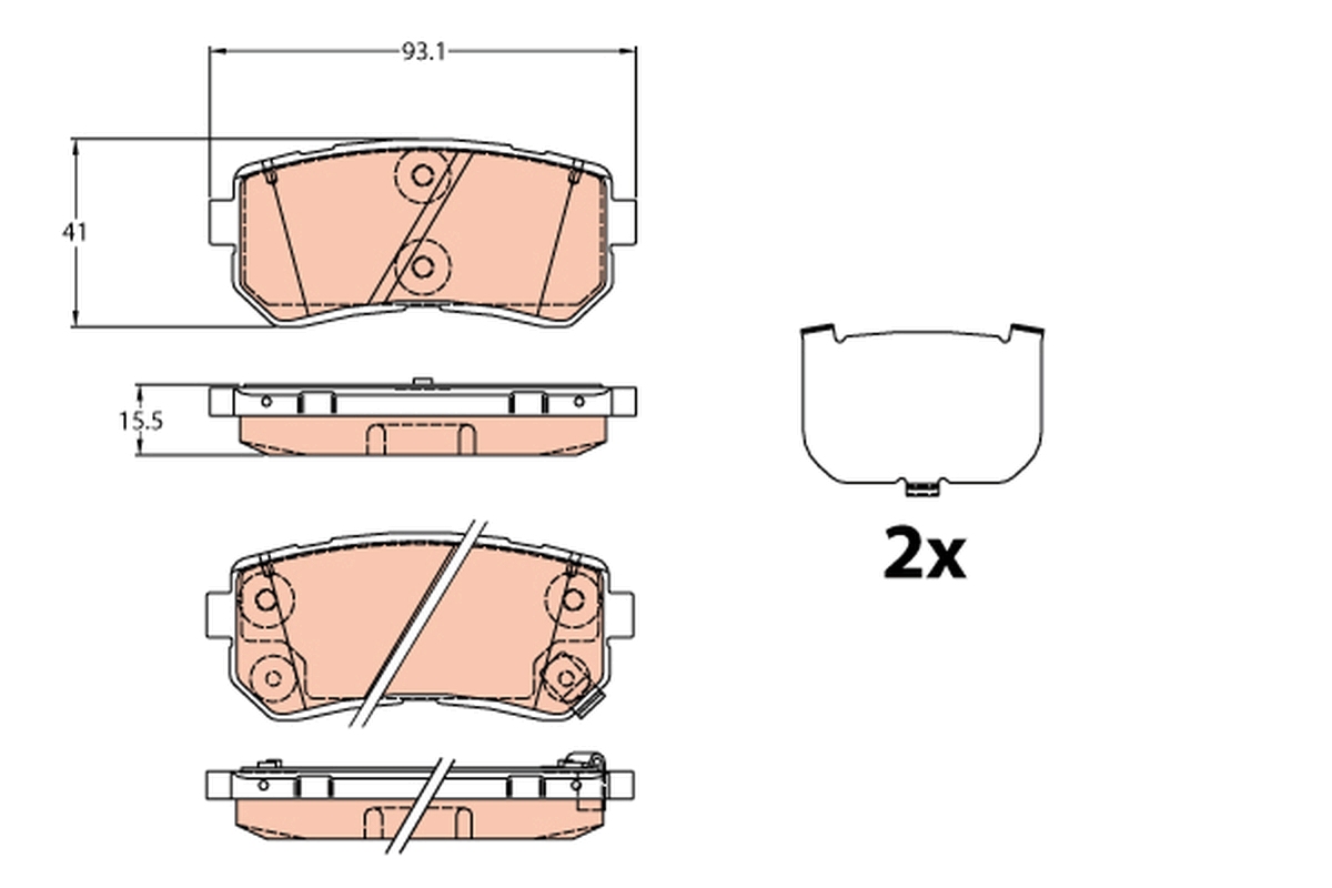 Placute frana TRW GDB3636