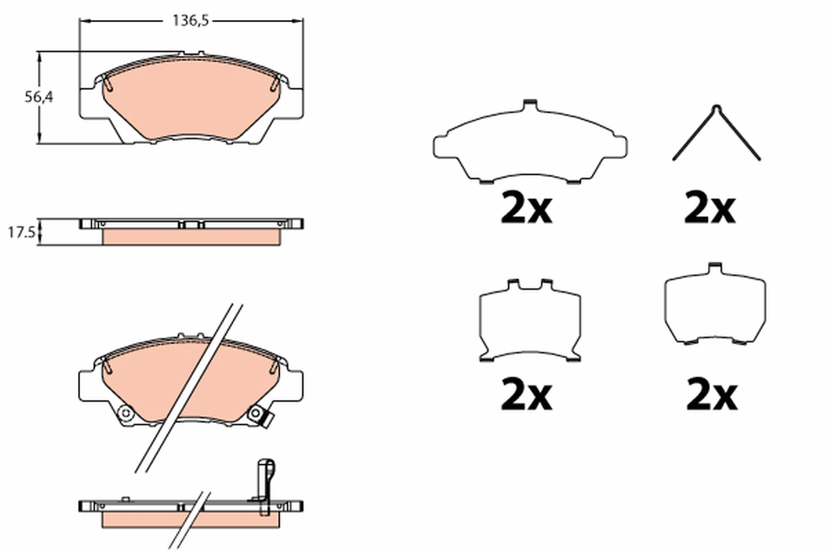 Placute frana TRW GDB3643
