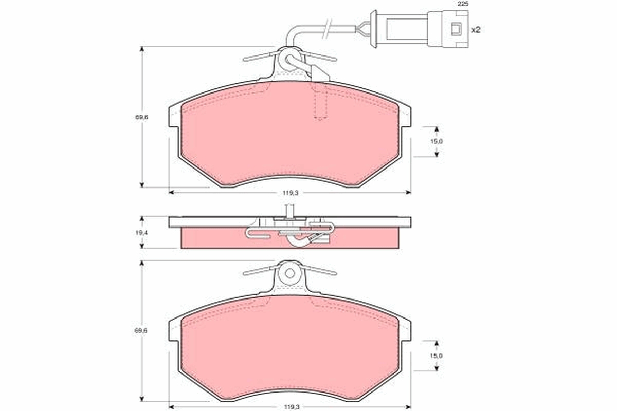 Placute frana TRW GDB404