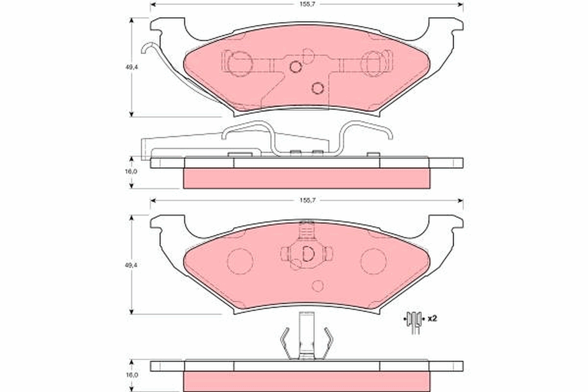 Placute frana TRW GDB4045