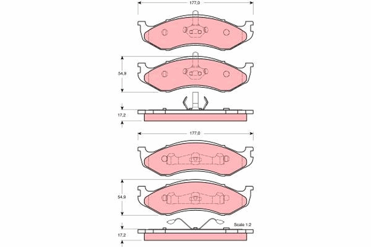 Placute frana TRW GDB4104