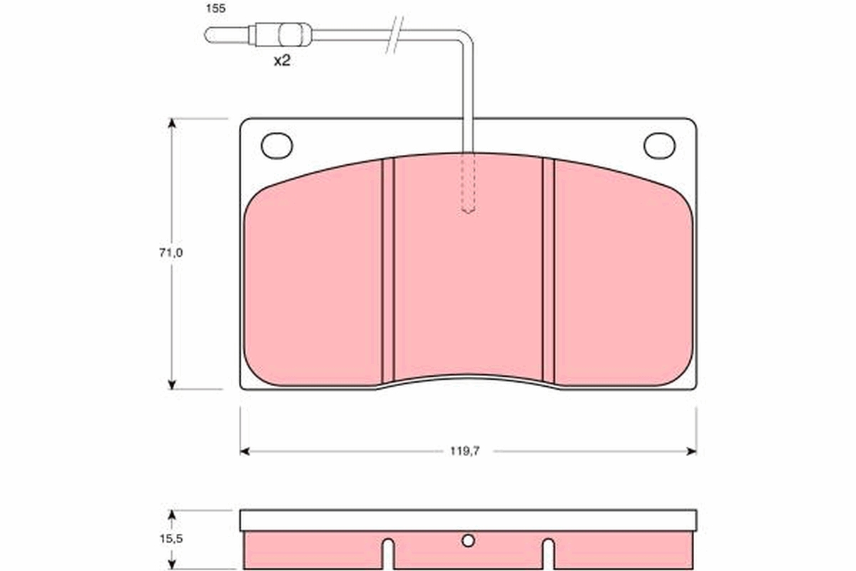 Placute frana TRW GDB443