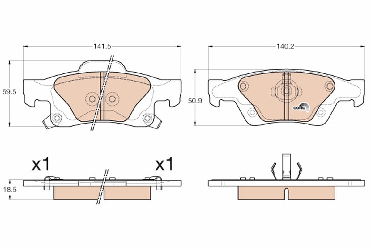 Placute frana TRW GDB4448