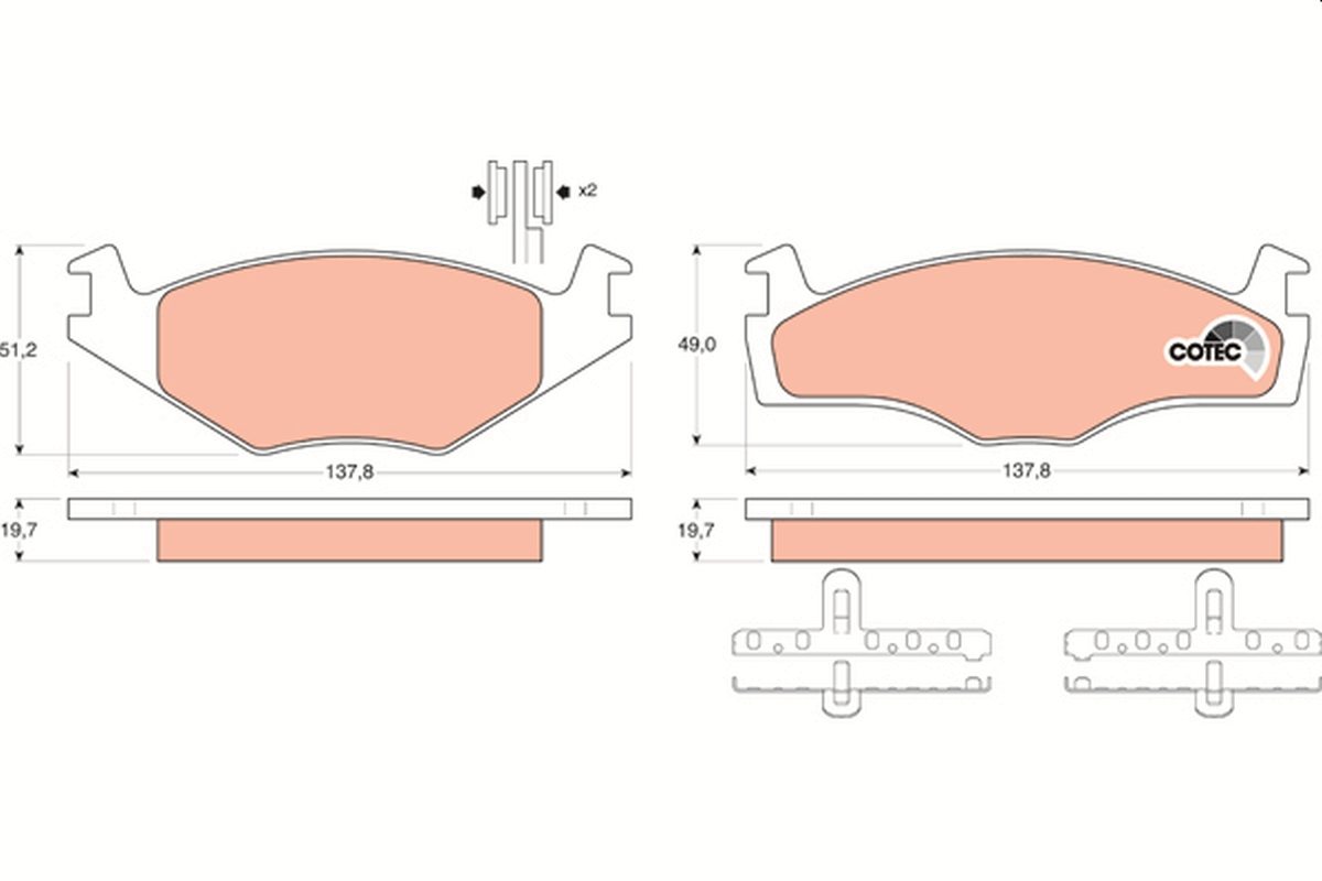 Placute frana TRW GDB454