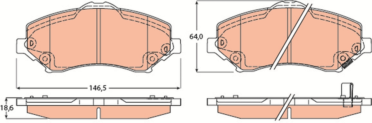 Placute frana TRW GDB4605