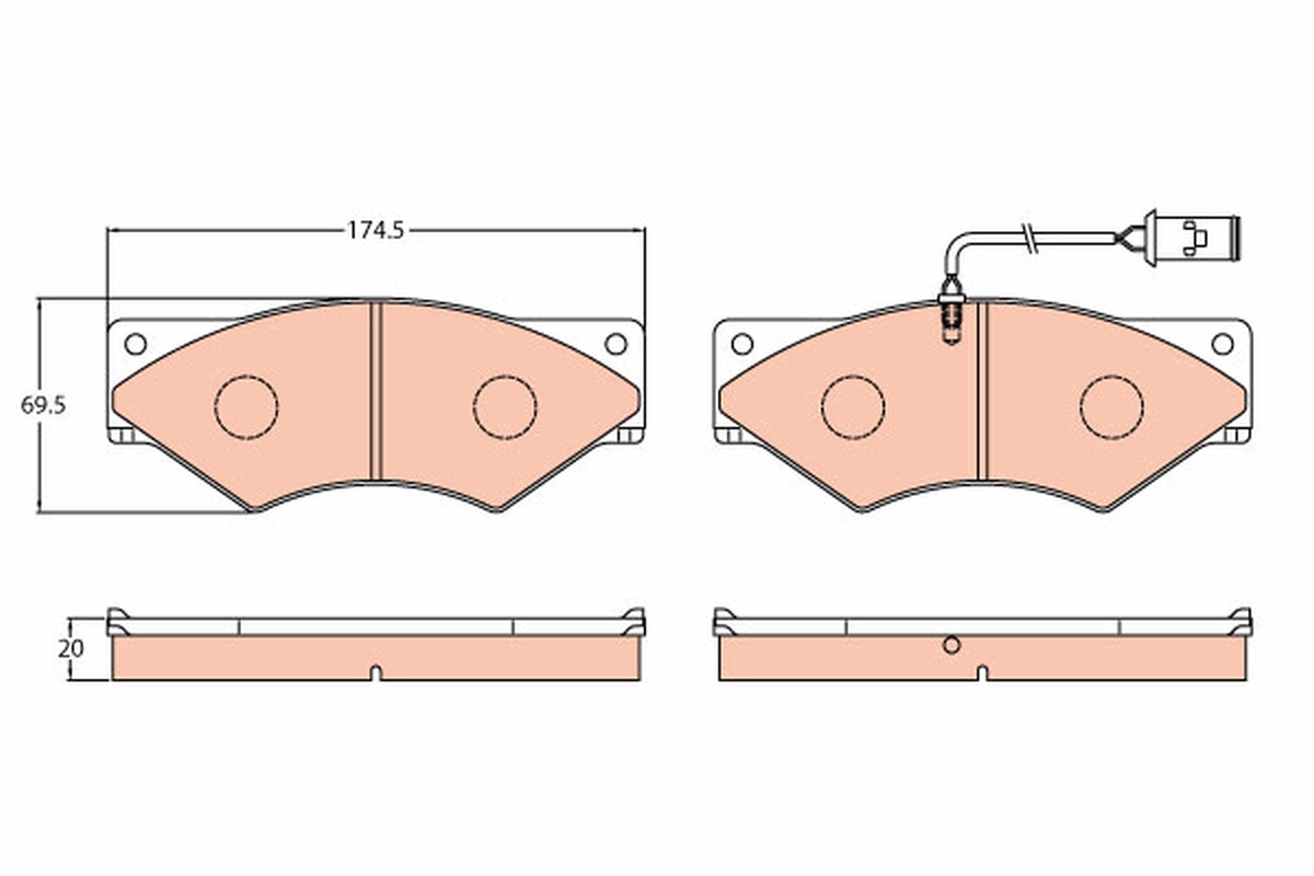 Placute frana TRW GDB5062