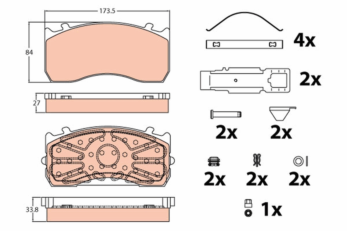 Placute frana TRW GDB5073