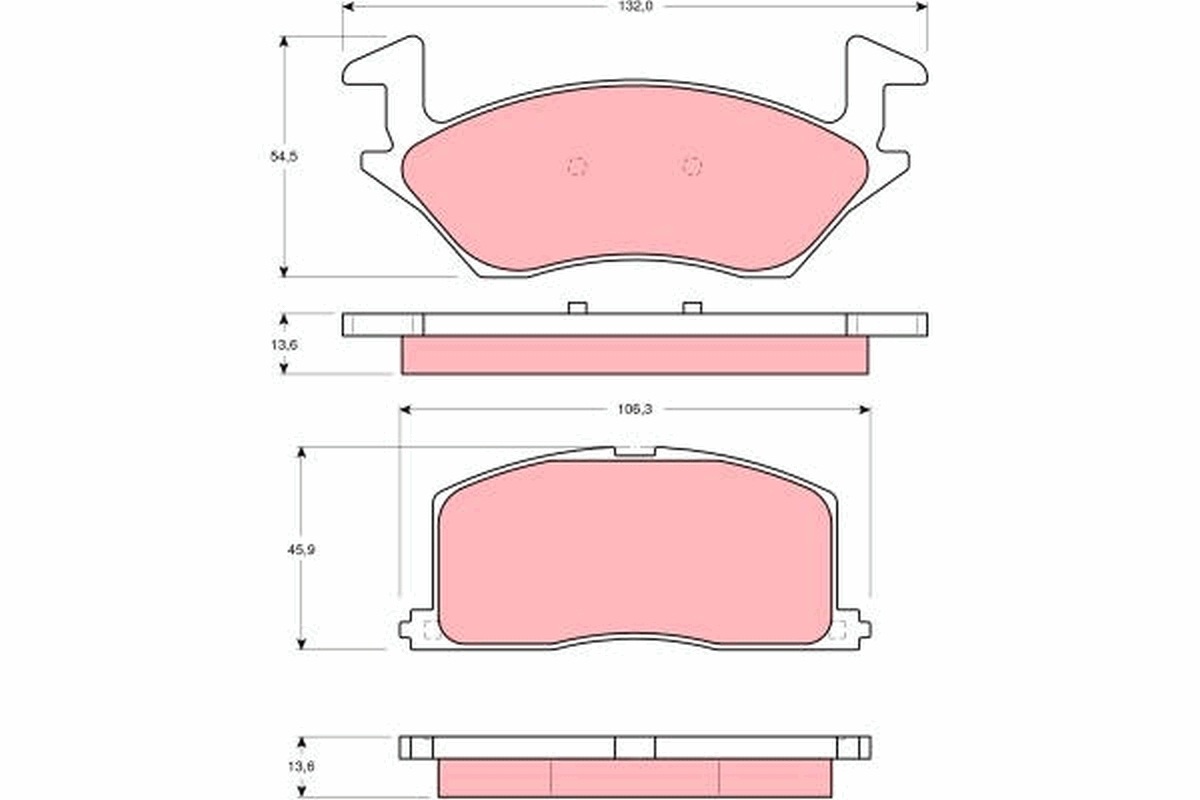 Placute frana TRW GDB878