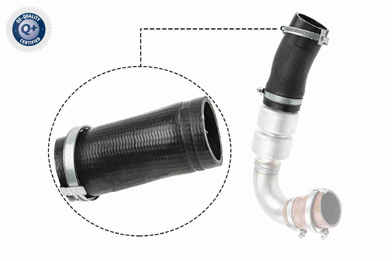 Furtun aer supraalimentare FORD KUGA I 2.0 TDCi 4x4  diesel 140 cai VAICO V25-1036