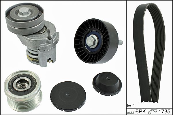 Set curea transmisie cu caneluri HEPU 20-1858