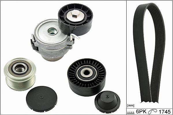 Set curea transmisie cu caneluri HEPU 20-1908