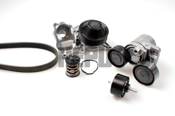 Pompa apa + Set curea transmisie cu caneluri HEPU PK04240TH