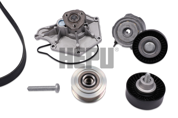 Pompa apa + Set curea transmisie cu caneluri HEPU PK05820