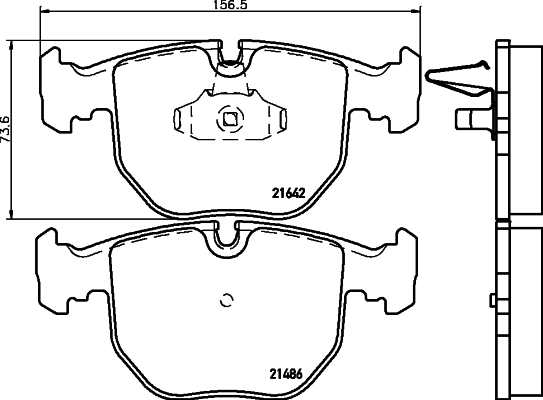 Placute frana HELLA 8DB355008-281