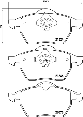 Placute frana HELLA 8DB355007-881