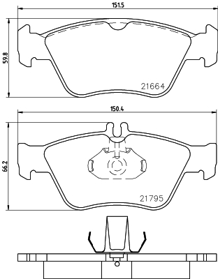 Placute frana HELLA 8DB355007-831
