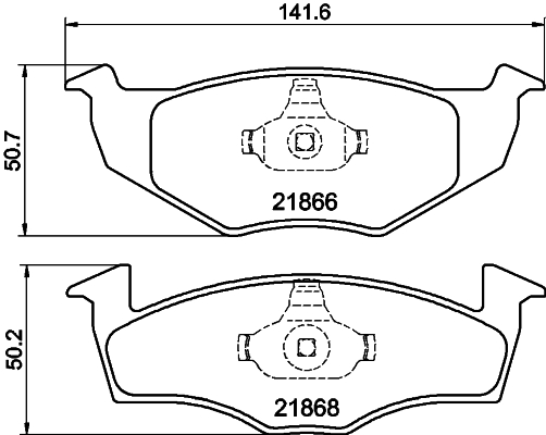 Placute frana HELLA 8DB355007-891