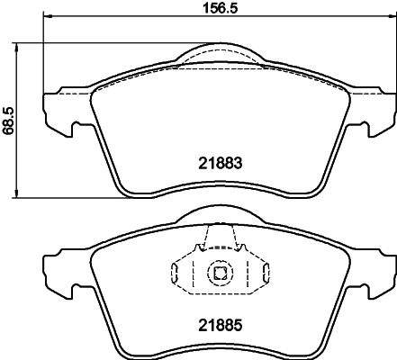 Placute frana HELLA 8DB355008-011