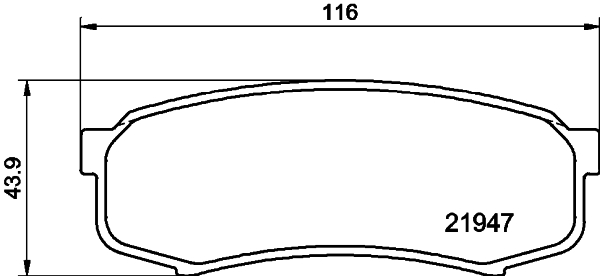Placute frana HELLA 8DB355016-831
