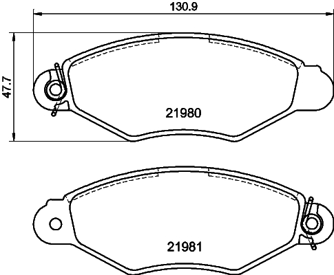 Placute frana HELLA 8DB355019-301